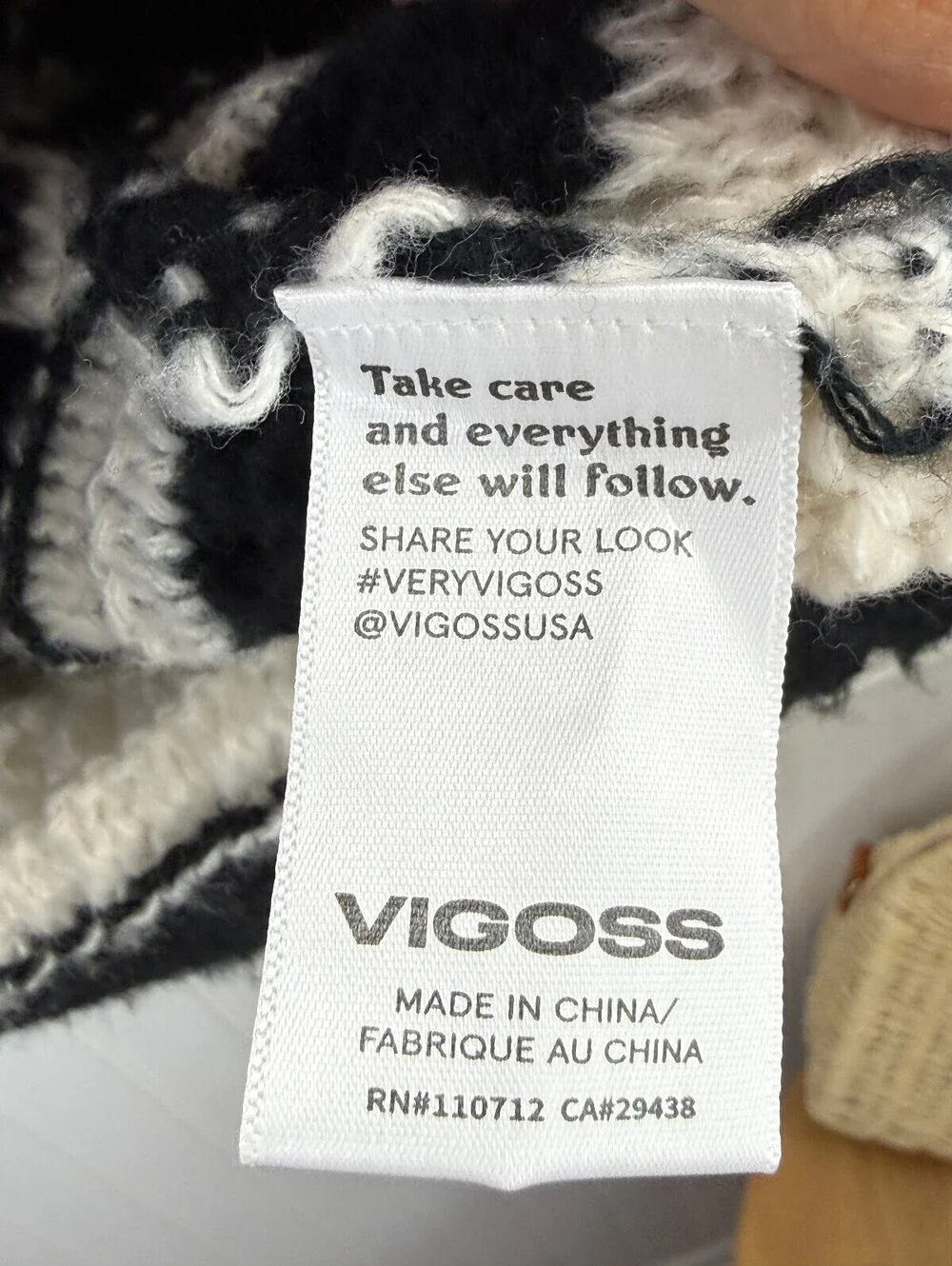 Vigoss measurements are